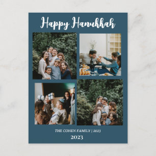 Cartes Pour Fêtes Annuelles Amour et lumière   Hanoukka famille photo collage