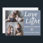 Cartes Pour Fêtes Annuelles Amour et lumière | Hanoukka famille photo collage<br><div class="desc">Amour et lumière | Hanoukka famille photo collage</div>