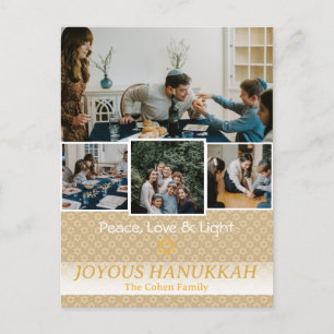 Cartes Pour Fêtes Annuelles Amour et lumière Hanoukka photo de la famille Co
