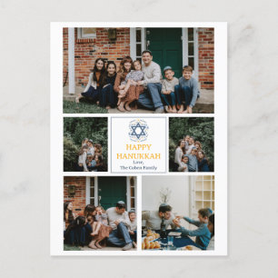 Cartes Pour Fêtes Annuelles Amour et lumière   Hanoukka photo de la famille Co