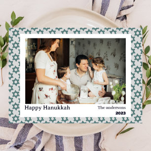 Cartes Pour Fêtes Annuelles Amour et lumière Photo de famille Hanoukka simpl
