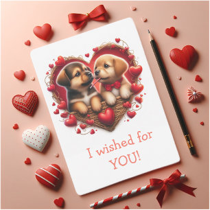 Cartes Pour Fêtes Annuelles Amour et magie de chiots pour la Saint-Valentin