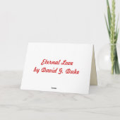 Cartes Pour Fêtes Annuelles Amour éternel (Dos)