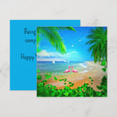 Cartes Pour Fêtes Annuelles Amour Flamant rose (Devant / Derrière)