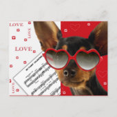 Cartes Pour Fêtes Annuelles Amour. Funny Chien Saint Valentin (Devant)