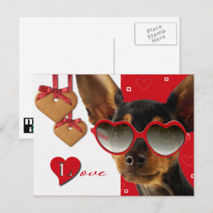 Cartes Pour Fêtes Annuelles Amour. Funny Chien Saint Valentin