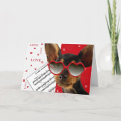 Cartes Pour Fêtes Annuelles Amour. Funny Chien Valentine's Day Custom (Devant)