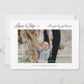 Cartes Pour Fêtes Annuelles Amour & Joie Moderne Minimal QR Code Message vidéo (Devant)