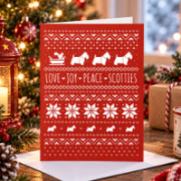 Amour Joie Paix Scotties Noël Fête de fin d'année