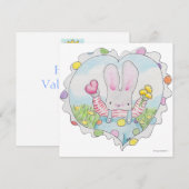 Cartes Pour Fêtes Annuelles amour lapin valentine (Devant / Derrière)