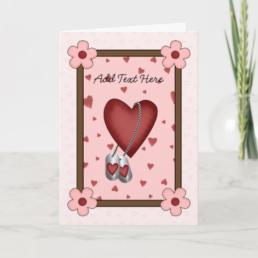 Cartes Pour Fêtes Annuelles Amour militaire (Devant)