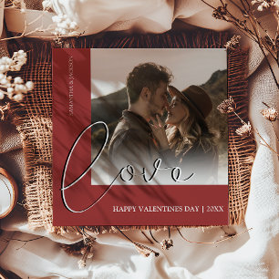 Cartes Pour Fêtes Annuelles Amour minimal moderne Photo Jour des Valentines