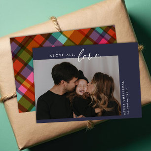 Cartes Pour Fêtes Annuelles Amour Moderne Couleur personnalisée Couleur Plaid 