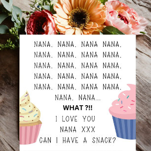 Cartes Pour Fêtes Annuelles amour nana grand-mère jour cupcakes
