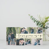 Cartes Pour Fêtes Annuelles Amour Paix Joie Simple Tendance Écriture Moderne 7 (Debout devant)