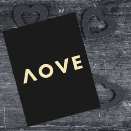 Cartes Pour Fêtes Annuelles Amour personnalisé Cool moderne minimaliste Valent