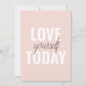 Cartes Pour Fêtes Annuelles Amour Positif Vous-Même Aujourd'Hui Citation Paste (Devant)