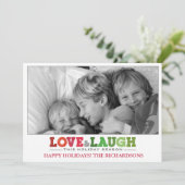 Cartes Pour Fêtes Annuelles Amour + Rire (Debout devant)