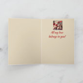 Cartes Pour Fêtes Annuelles Amour romantique Cute Teddy Coeurs d'ours (Intérieur)