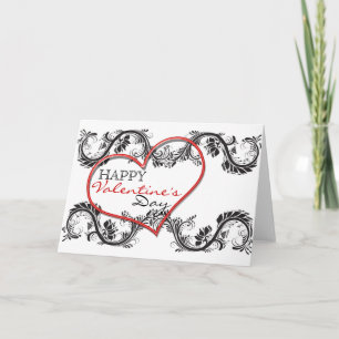 Cartes Pour Fêtes Annuelles Amour romantique de coeur de "heureuse