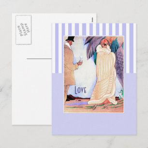 Cartes Pour Fêtes Annuelles Amour. Saint-Valentin Art déco