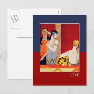 Cartes Pour Fêtes Annuelles Amour. Saint-Valentin Art déco