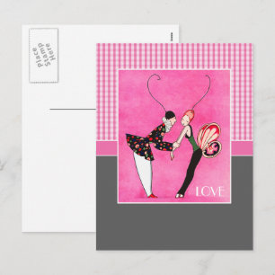 Cartes Pour Fêtes Annuelles Amour. Saint-Valentin Art déco