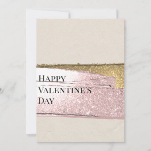 Cartes Pour Fêtes Annuelles Amour simple, Or élégant : Heureuse Sainte-Valenti