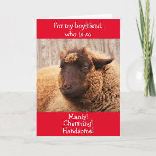 Cartes Pour Fêtes Annuelles Amoureux copain Mouton Valentine's Holiday Card