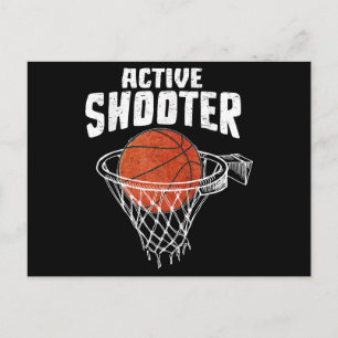 Cartes Pour Fêtes Annuelles Amoureux de basket-ball tireur actif Hommes Femmes