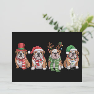 Cartes Pour Fêtes Annuelles Amoureux de Bouledogue Anglais Noël Maman de Chien