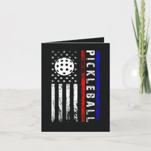 Cartes Pour Fêtes Annuelles Amoureux de Pickleball Drapeau Américain 4 Juillet