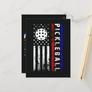 Cartes Pour Fêtes Annuelles Amoureux de Pickleball Drapeau Américain 4 juillet
