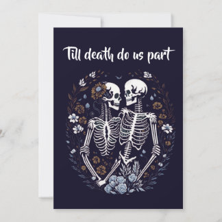 Cartes Pour Fêtes Annuelles Amoureux de Skelton jusqu'à ce que la mort nous sé