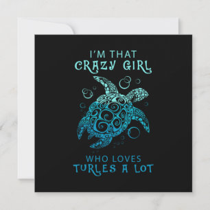 Cartes Pour Fêtes Annuelles Amoureux de Tortues Une Fille Qui Aime Beaucoup