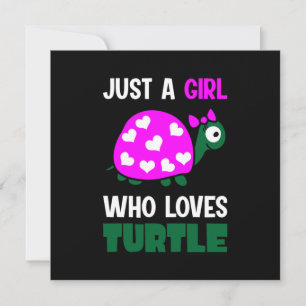 Cartes Pour Fêtes Annuelles Amoureux de Tortues Une Fille Qui Aime les Tortu