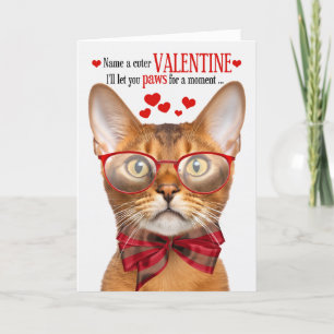 Cartes Pour Fêtes Annuelles Amoureux des chats abyssinais Feline Humour Saint-