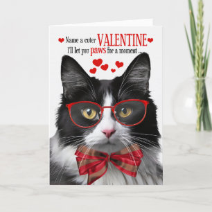 Cartes Pour Fêtes Annuelles Amoureux des chats de Tuxedo Valentine Feline Humo