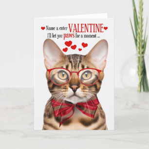 Cartes Pour Fêtes Annuelles Amoureux des chats du Bengale Feline Humour Saint-