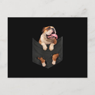 Cartes Pour Fêtes Annuelles Amoureux des chiens Bouledogue Anglais Dans Votr