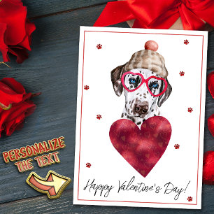 Cartes Pour Fêtes Annuelles Amoureux des chiens dalmate Valentine Cadeau