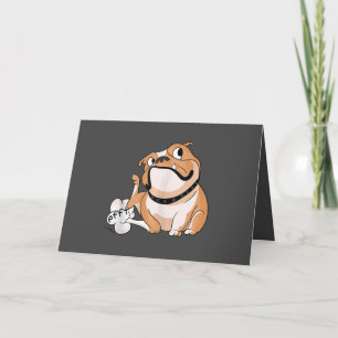 Cartes Pour Fêtes Annuelles amoureux des chiens Funny Bulldog Farting Sarcas