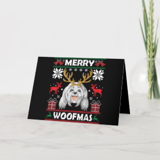 Cartes Pour Fêtes Annuelles Amoureux des chiens | Joyeux Woofmas Chiot Mâtin a