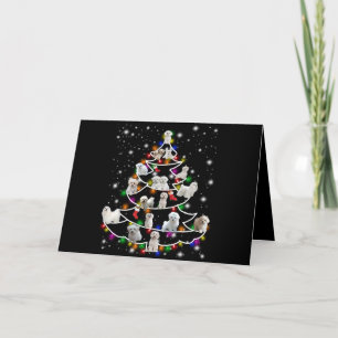 Cartes Pour Fêtes Annuelles Amoureux des chiens Lumière féerique de Noël en