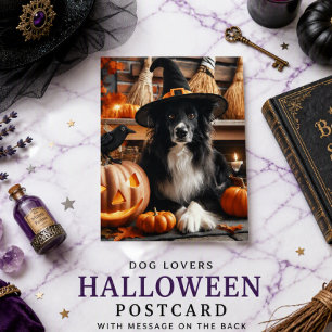 Cartes Pour Fêtes Annuelles Amoureux des chiens sorcières noires Halloween