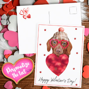 Cartes Pour Fêtes Annuelles Amoureux des chiens Valentine Cadeau Brown Dachshu