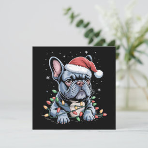 Cartes Pour Fêtes Annuelles Amoureux du Bouledogue Français Frenchie Chapeau d