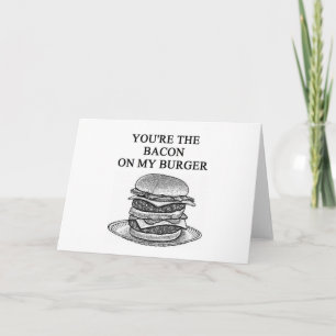 Cartes Pour Fêtes Annuelles amoureux du cheesenurger au bacon