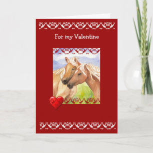 Cartes Pour Fêtes Annuelles Amoureux du cheval de la Saint Valentin