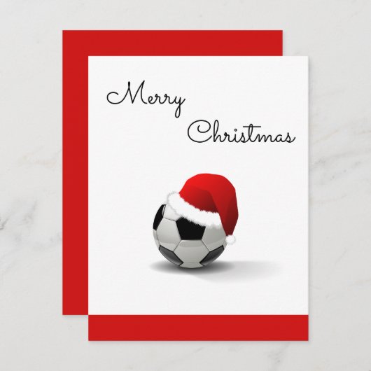 Cartes Pour Fêtes Annuelles amoureux du football de Noël (Devant / Derrière)